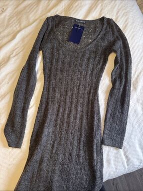 Brandy Melville | Dresses | Brandy Melville Black Long Sleeve Sunflower  Babydoll Dress Scoop Neck Sundress | Poshmark
